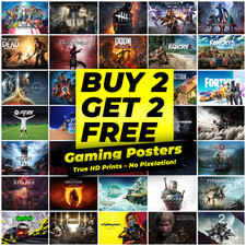 Gaming Posters | Video Game Wall Art Prints | Landscape A2 A3 A4 | Room Decor