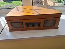 steepletone record player with radio