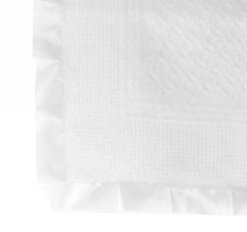 Baby Shawl Christening Wrap Blanket ~ Satin Edge Woven Waffle ~ Snuggle Baby
