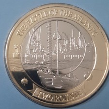 2023 GIBRALTAR BATTLE OF THE ATLANTIC - CONVOY TWO 2 POUND COIN BU