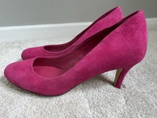 DUNE FUSCHIA PINK SUEDE COURT SHOES SIZE 37 / 4 , WEDDING/OCCASION