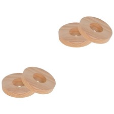 Set of 2 Natural Wood Base