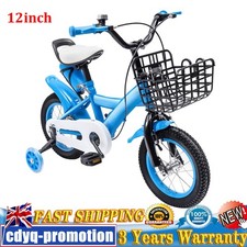 Blue Kids Boys Bike Bicycle 12"inch Wheel Bicycle with Removable Stabilisers NEW