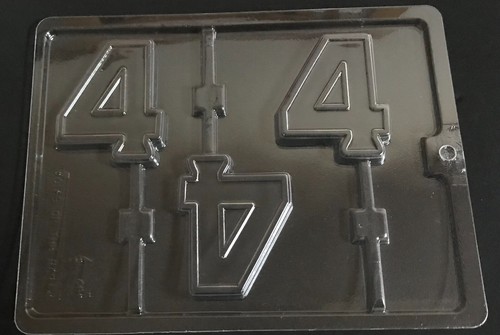 Chocolate lolly number moulds - chocolate,
