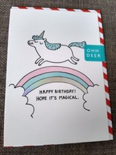 HAPPY BIRTHDAY MAGICAL UNICORN CARD - BIRTHDAY GIRL - CUTE - GEMMA CORRELL