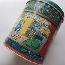 Matthew Rice Biscuit Tin Christmas illustration vintage design London England