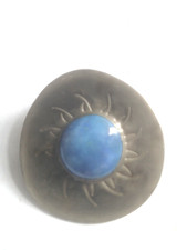 Vintage Pewter Blue Agate