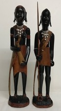 Kenya Carved Figures Male and