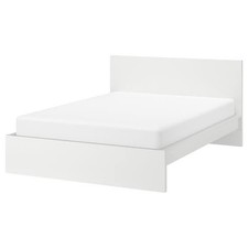 White Malm IKEA Double Bed