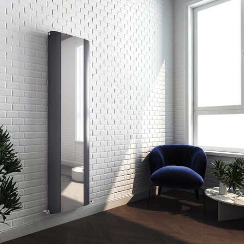 Aluminium mirrored radiator - mirrored,