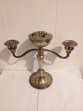 Vintage Silver Plated Candle