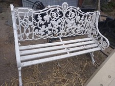 Antique Iron Garden Bench Presumed Coalbrookdale 