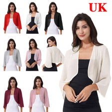 UK Womens 3/4Sleeve Chiffon