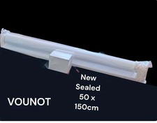 VOUNOT Day and Night Zebra/Vision Window Double Roller Blinds White 50x150cm