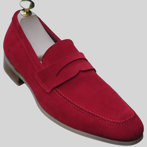 Men red shoes loafers size - shoes-loafers, 8