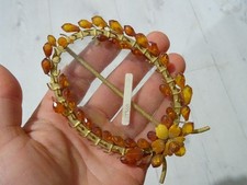 Vintage Ornate Gold Gilt Natural Amber Dressing Table Photo Frame Free standing