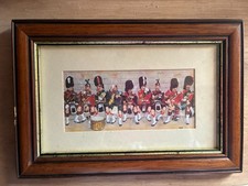 Small framed JEDD print "Beating Retreat - Nine Soldier Laddies" 7.5 x 11 inches