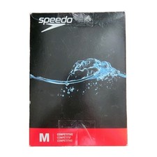 New Speedo Men's Solid Mesh Poly Drag Training Swim Trunk Suit Brief 34" - Black