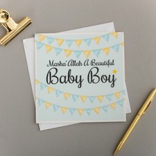 | BABY BOY CARD | BUNTING