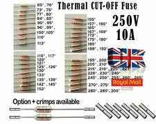THERMAL FUSE  10A 250V CUTOFF RY  65-300°C  TEMPERATURE
