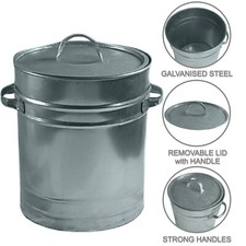 Metal Ash Bucket Fireside