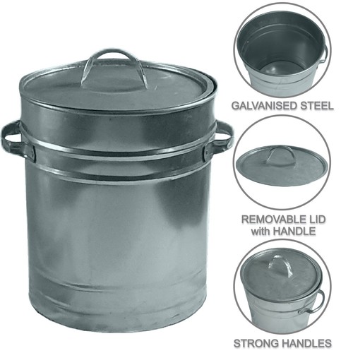 Metal ash bucket fireside - metal,