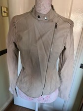 Ladies Light Beige/Taupe Faux-Leather Jacket - Size 6 - Atmosphere "BNWOT"