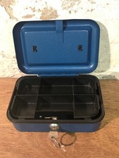 849a Lockable Helix Cash Box 6 Compartment Coin Tray plus underneath ONE KEY