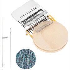 Mini Darning Loom Wood Weaving Knitting Machine Repair Jeans Socks DIY Craft