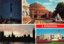 Post Office Tower Big Ben Albert Hall London Multiview Postcard