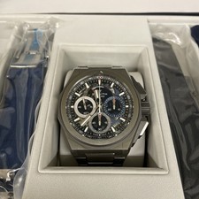 Zenith DEFY Extreme Watch. Titanium Mens Blue Dial & 3 Straps Watch Set