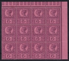 1887 JUBILEE SG208 6d PURPLE