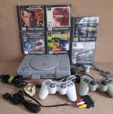 Playstation 1 Console Complete Set - Up With 6 Games - All Tested