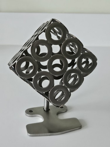 Metal art geometric - geometric, cube