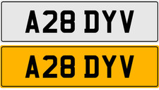 A28 DYV OLD STYLE 3X3 NUMBER PLATE ANN AMY ASH ADA ALF ALS AVA ANDY ANDREW