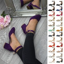 Womens ladies low mid heel