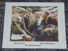JOHN LEYTON -  SINGER - 10x8 PHOTO  SIGNED.  with Steve McQueen -Great Escape