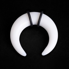 White Glass Septum Pincher