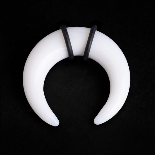 White glass septum - white, pincher