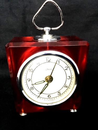 Vintage clock lucite - , alarm