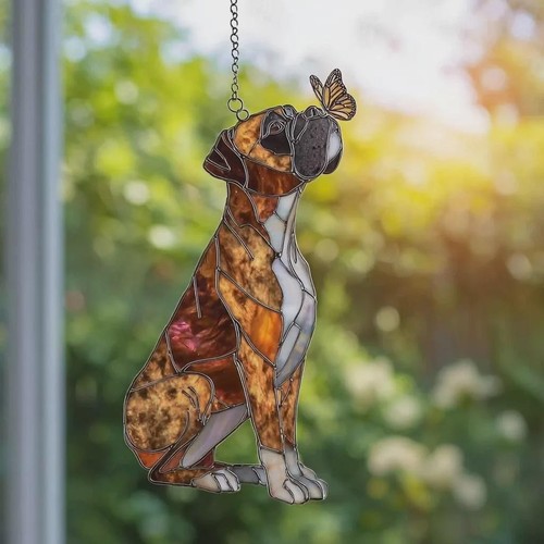 Boxer dog acrylic - , suncatcher