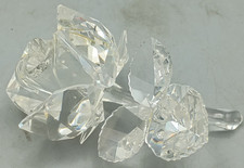 Swarovski Crystal Rose with Leaves VGC