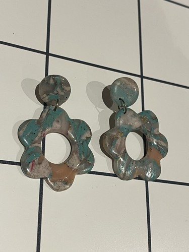 Large polymer clay flower - large,
