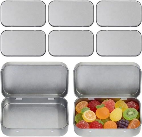 8pc small metal tin - metal, with