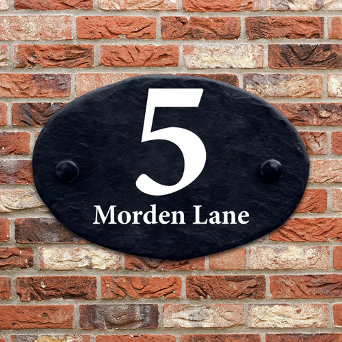 Slate house sign - sign, door