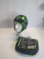 Inferno Rugby Headgear Green / Black UK Adult Medium With Bag.