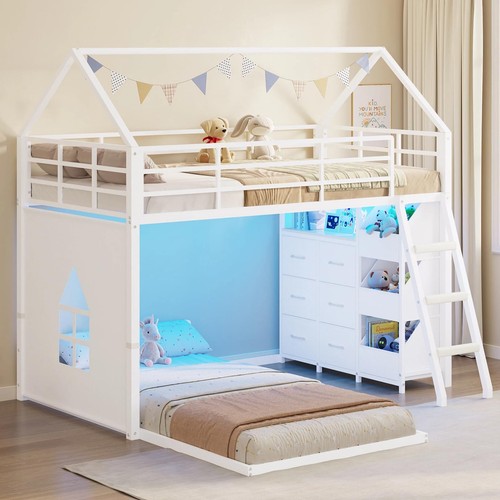 Twin shaped bunk - twin/twin,
