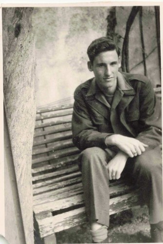 Vtg photo handsome man wooden - photo,