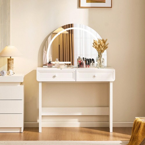 White wooden dressing - white,