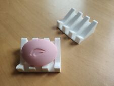 Soap Dish Holder Tray Saver Bathroom Shower Self Draining 2-pack Silicone White